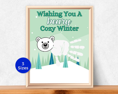 Polar Bear Handprint Art