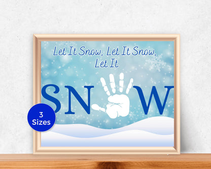 Let It Snow Handprint Art