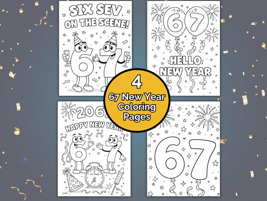 67 New Year Coloring Pages