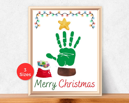 Christmas Tree Handprint Art