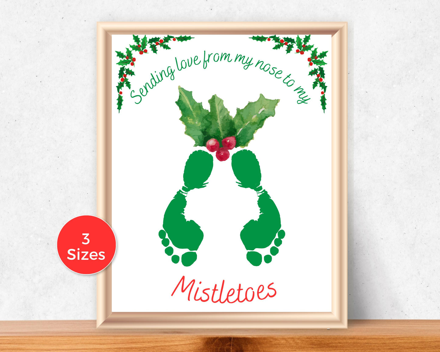 Mistletoe Footprint Art