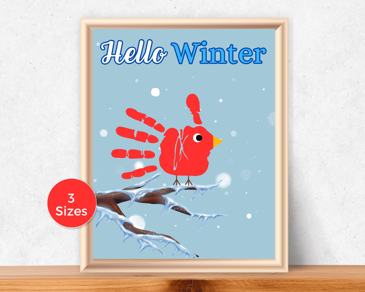 Cardinal Handprint Art