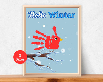Cardinal Handprint Art