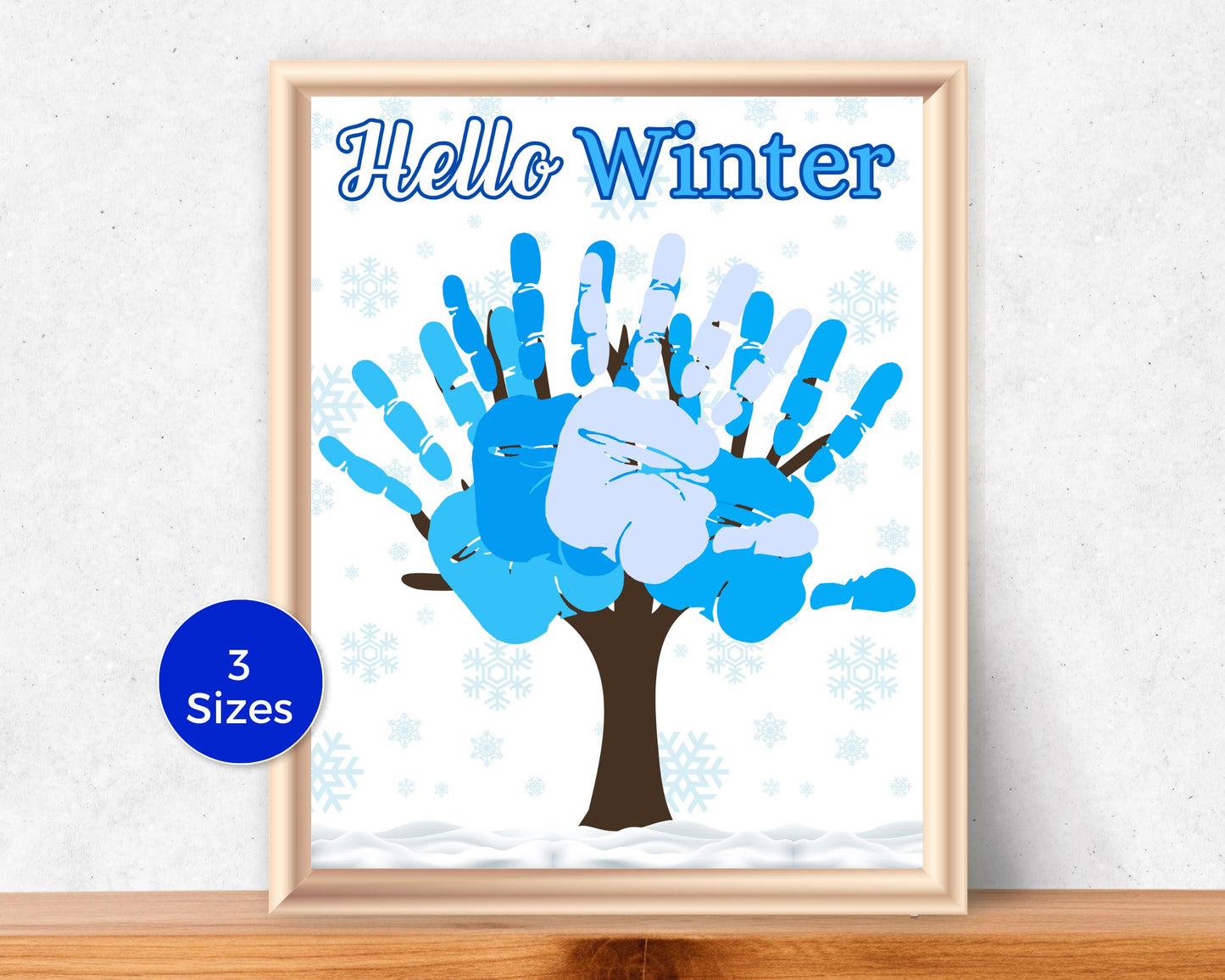 Winter Tree Handprint Art