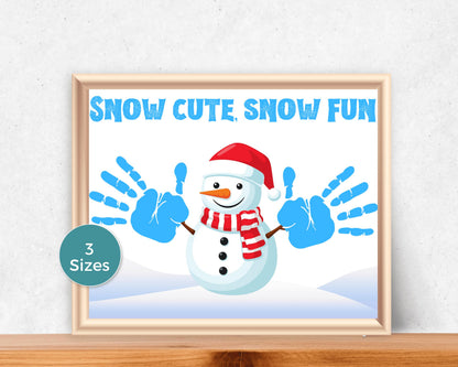 Snowman Handprint Art