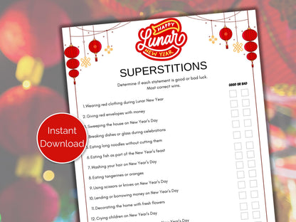 Lunar New Year Superstitions Game