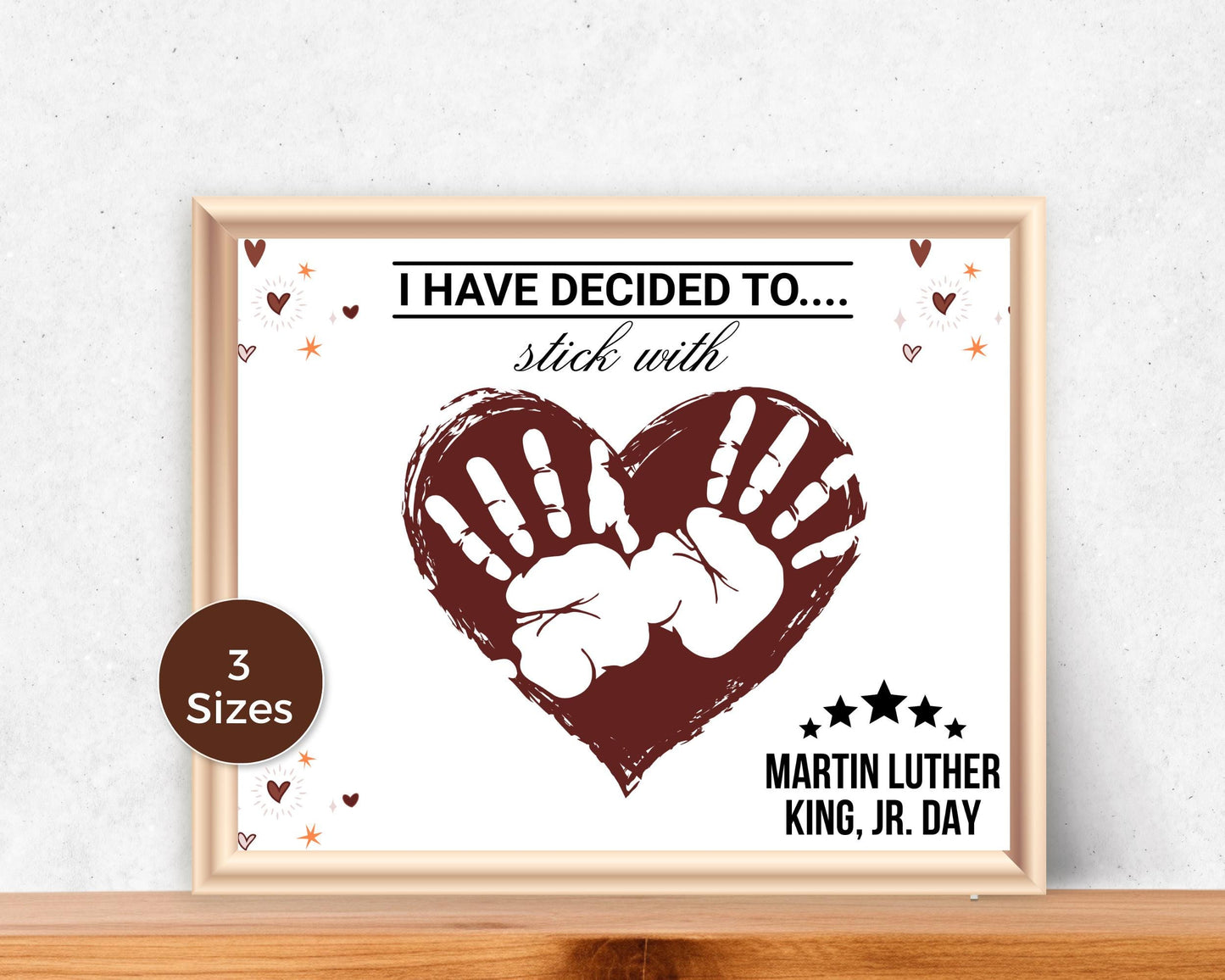 MLK Day Handprint Art - Stick WIth Love