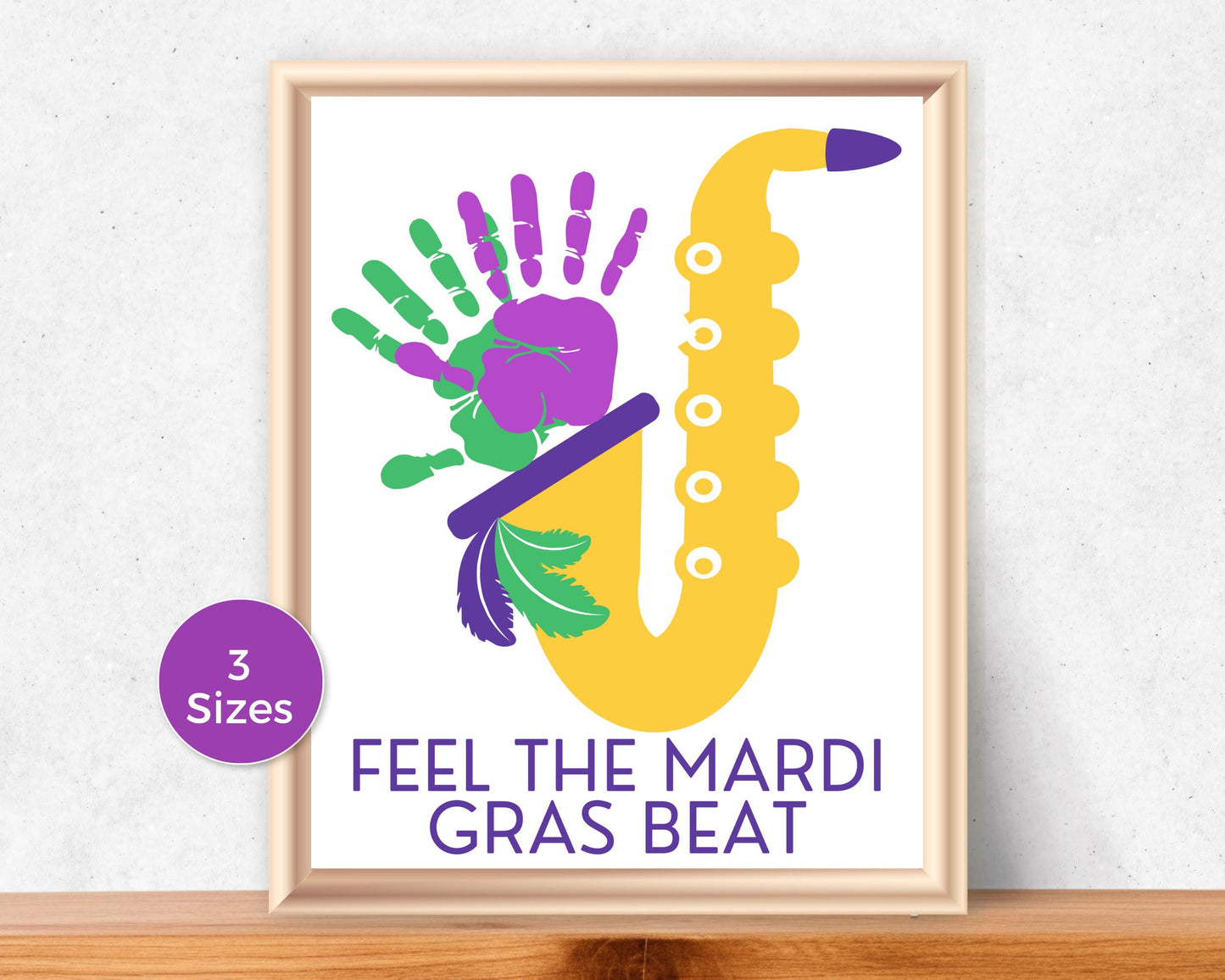 Mardi Gras Music Handprint Art
