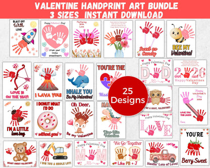 Valentines Handprint Art Bundle