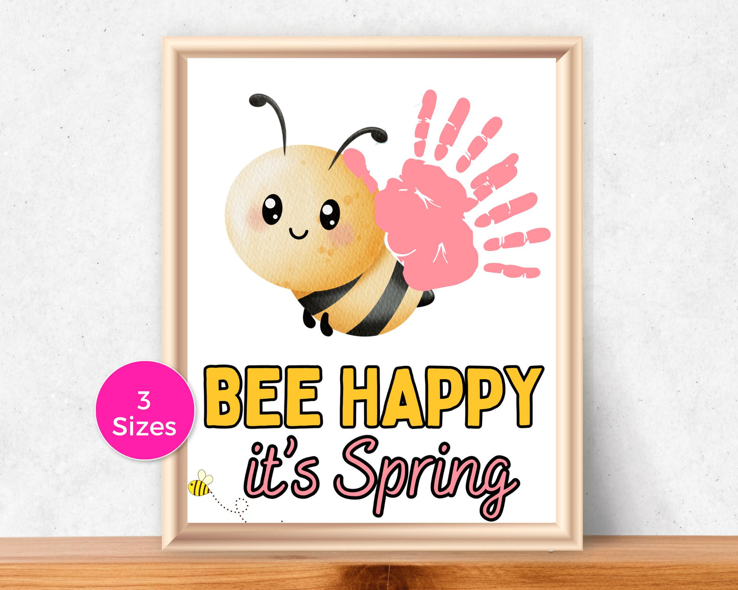 Bee Spring Handprint Art