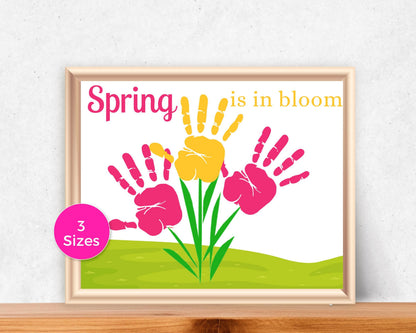 Spring Is In Bloom Handprint Art