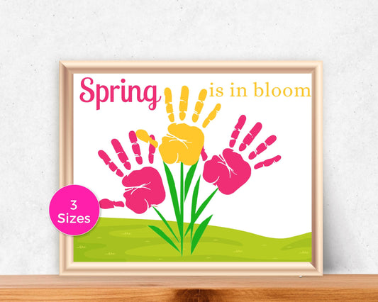 Spring Is In Bloom Handprint Art