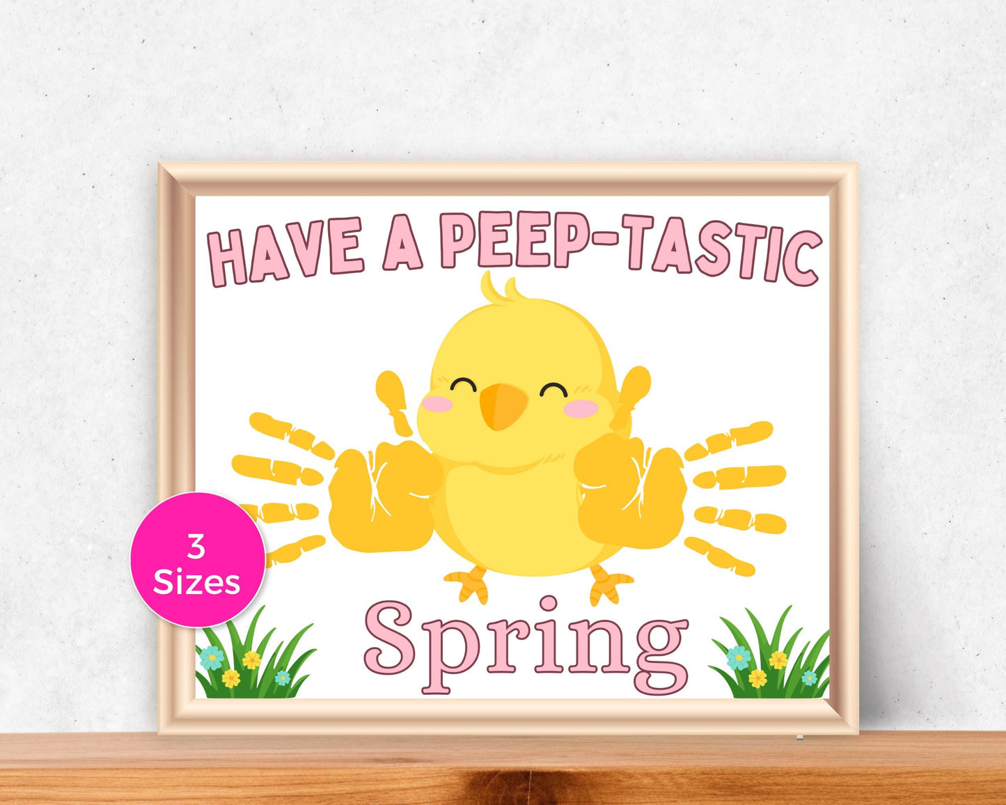 Spring Chick Handprint Art