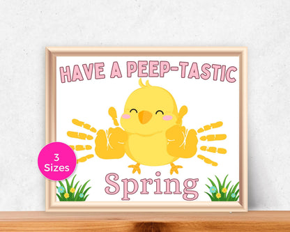 Spring Chick Handprint Art