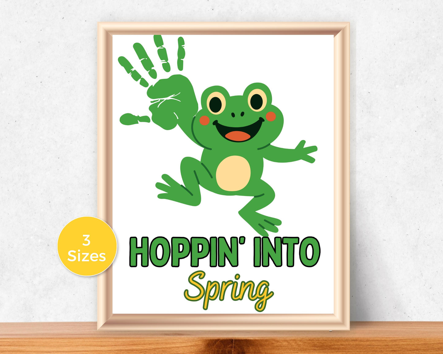 Frog Spring Handprint Art