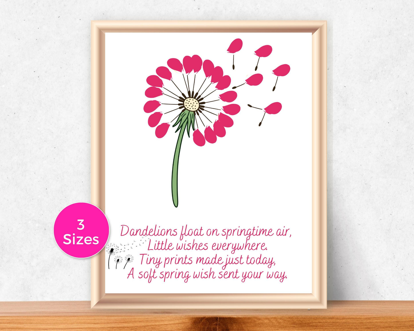 Dandelion Spring Handprint Art
