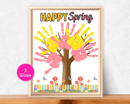 Tree Spring Handprint Art