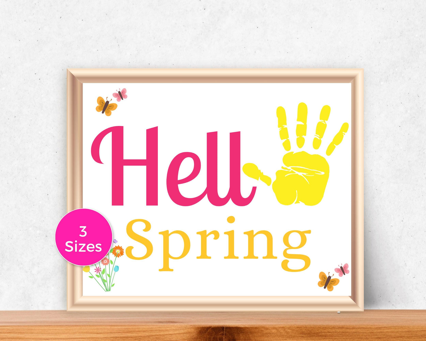 Hello Spring Handprint Art