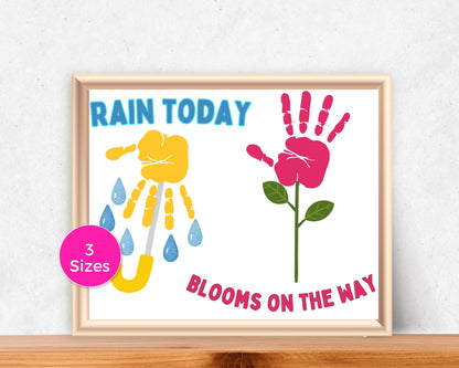 Spring Flowers Handprint Art