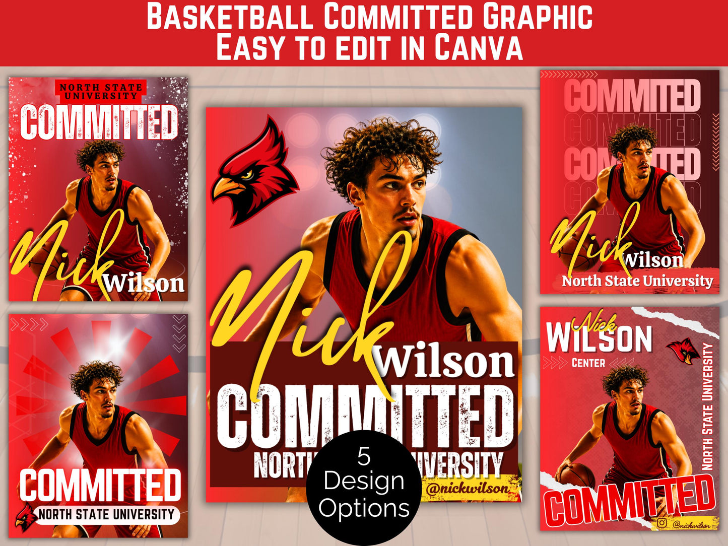 Basketball Committed Poster Template