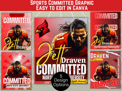 Sports Committed Poster Template
