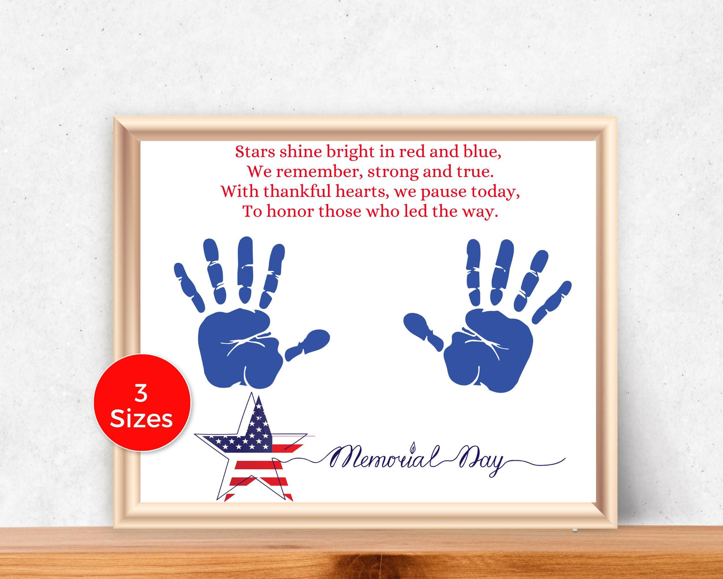 Memorial Day Star Handprint Art