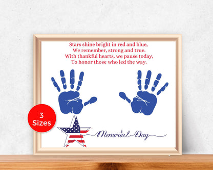 Memorial Day Star Handprint Art