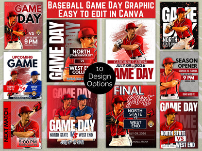 Baseball Game Day Social Media Template