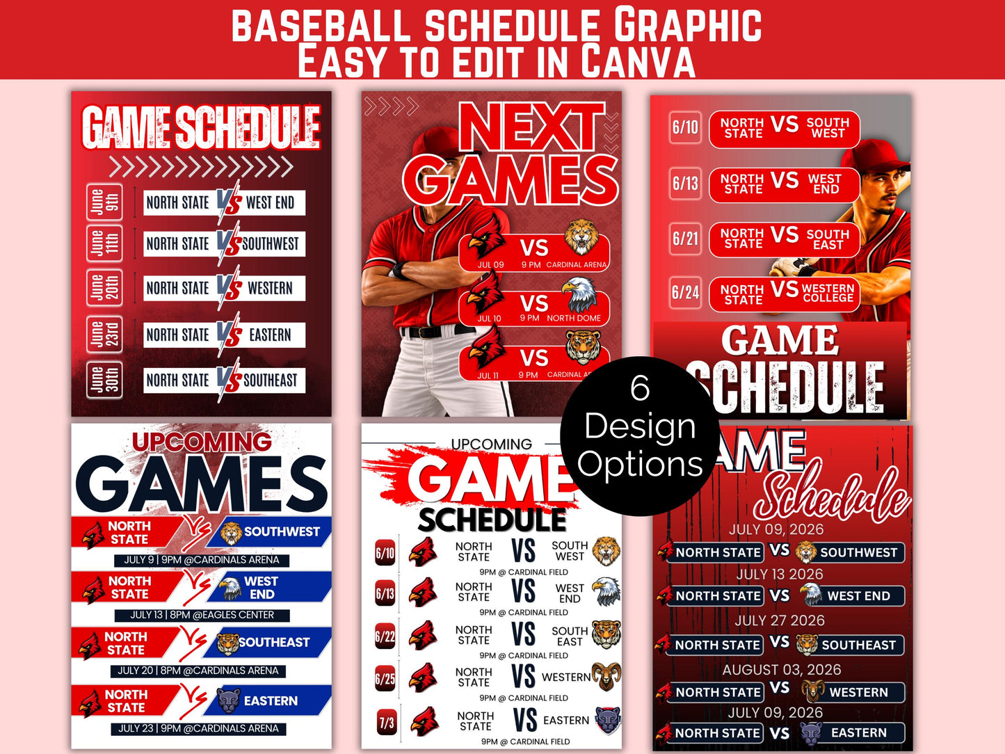 Baseball Schedule Template