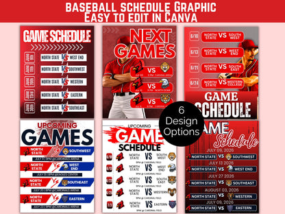 Baseball Schedule Template