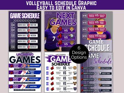 Volleyball Schedule Template