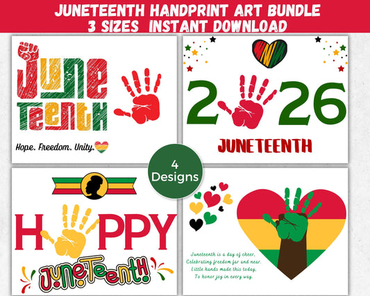 Juneteenth Handprint Art Bundle