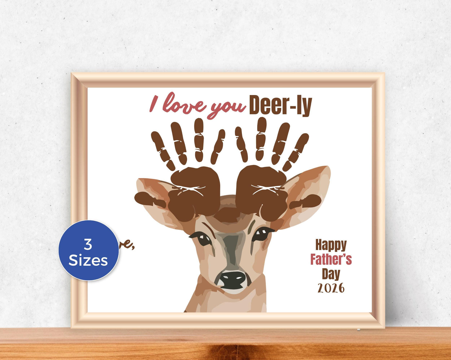 Deer Fathers Day Handprint Art