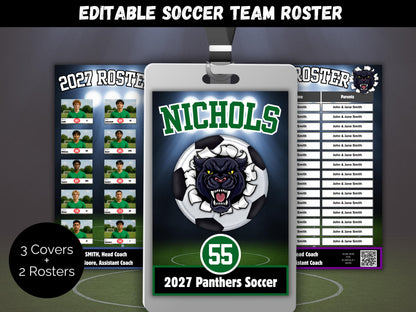 Soccer Team Roster Lanyard Template