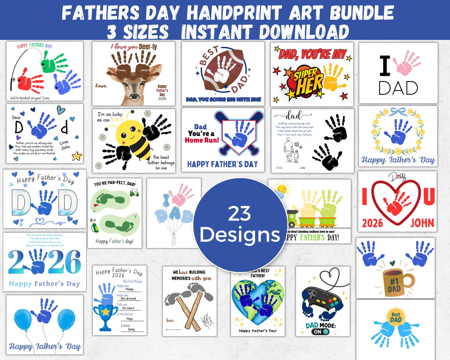 Fathers Day Handprint Art Bundle
