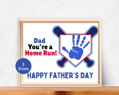 Baseball Fathers Day Handprint Art