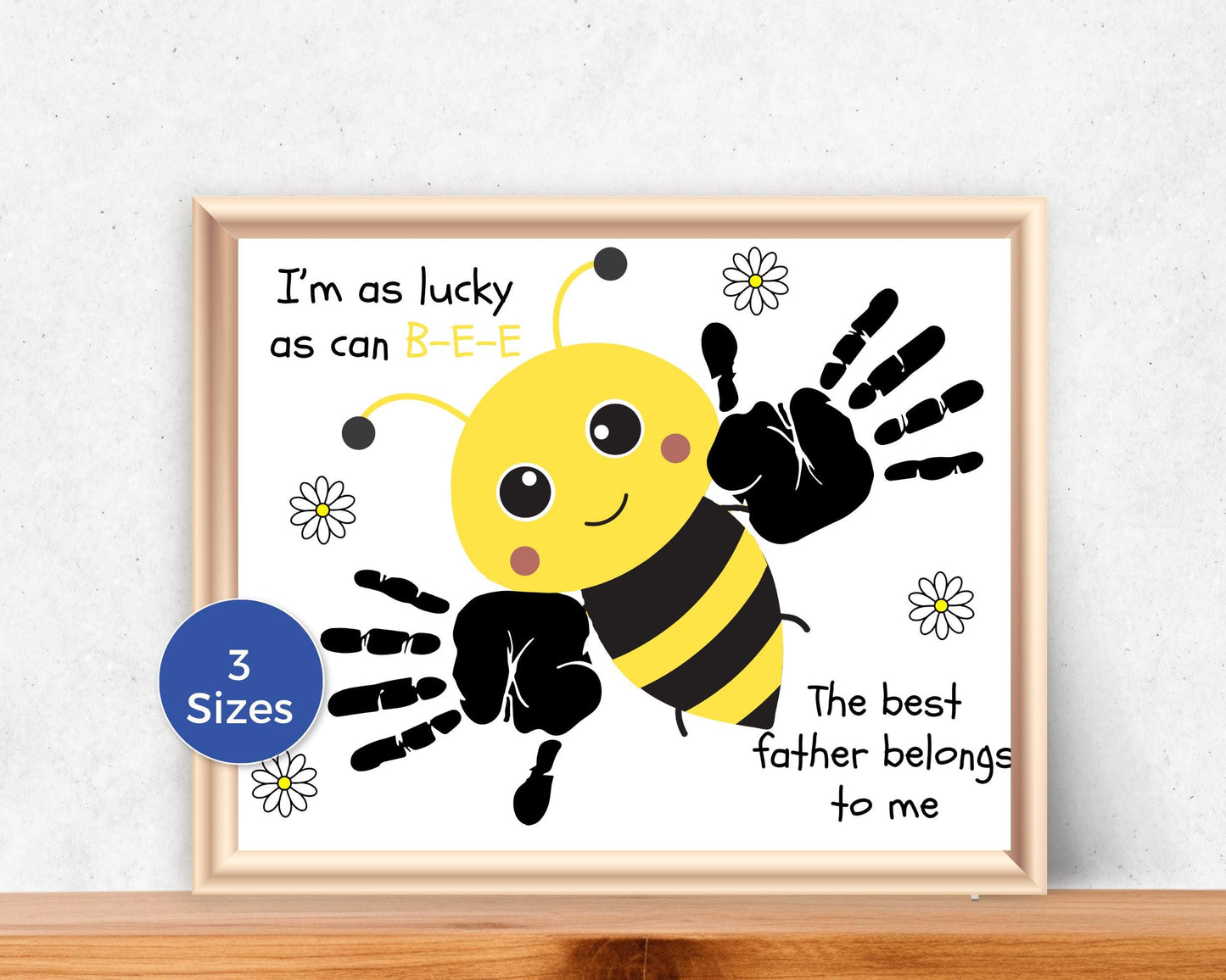 Bee Fathers Day Handprint Art