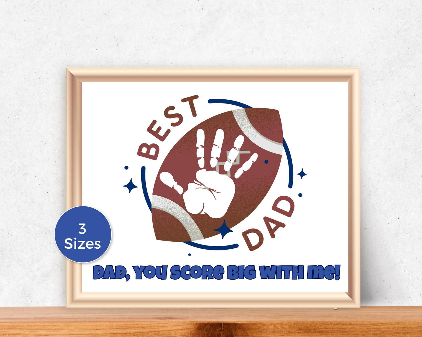 Football Dad Handprint Art