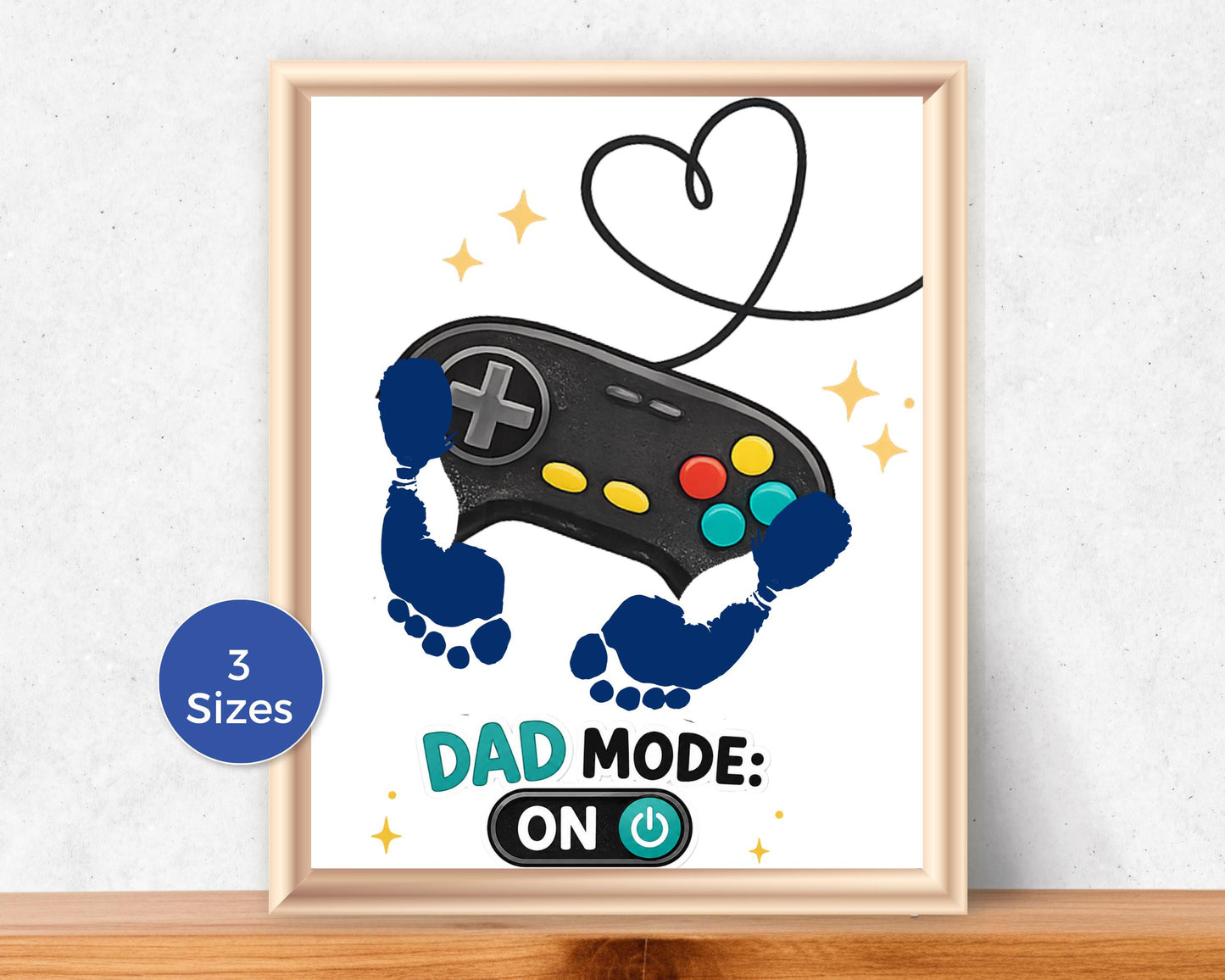 Gamer Dad Birthday Handprint Art