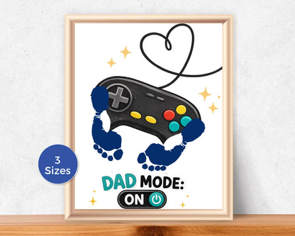 Gamer Dad Birthday Handprint Art