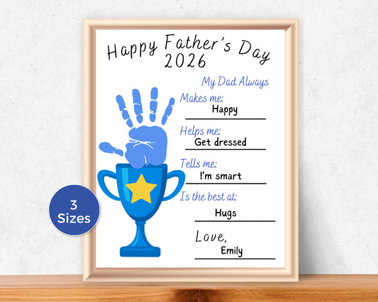 All About My Dad Handprint Art