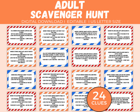 Indoor Adult Scavenger Hunt