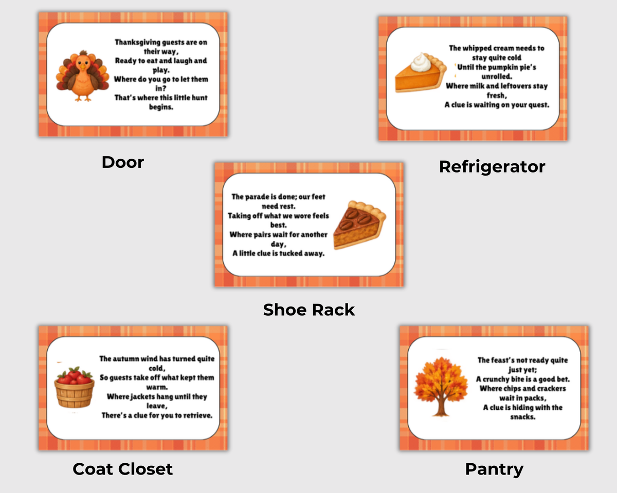 Indoor Thanksgiving Scavenger Hunt for Older Kids