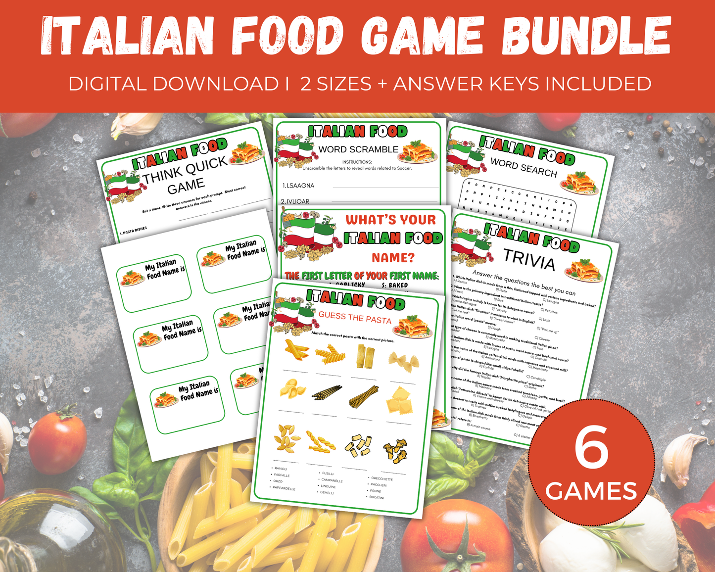 Italian Food Game Bundle