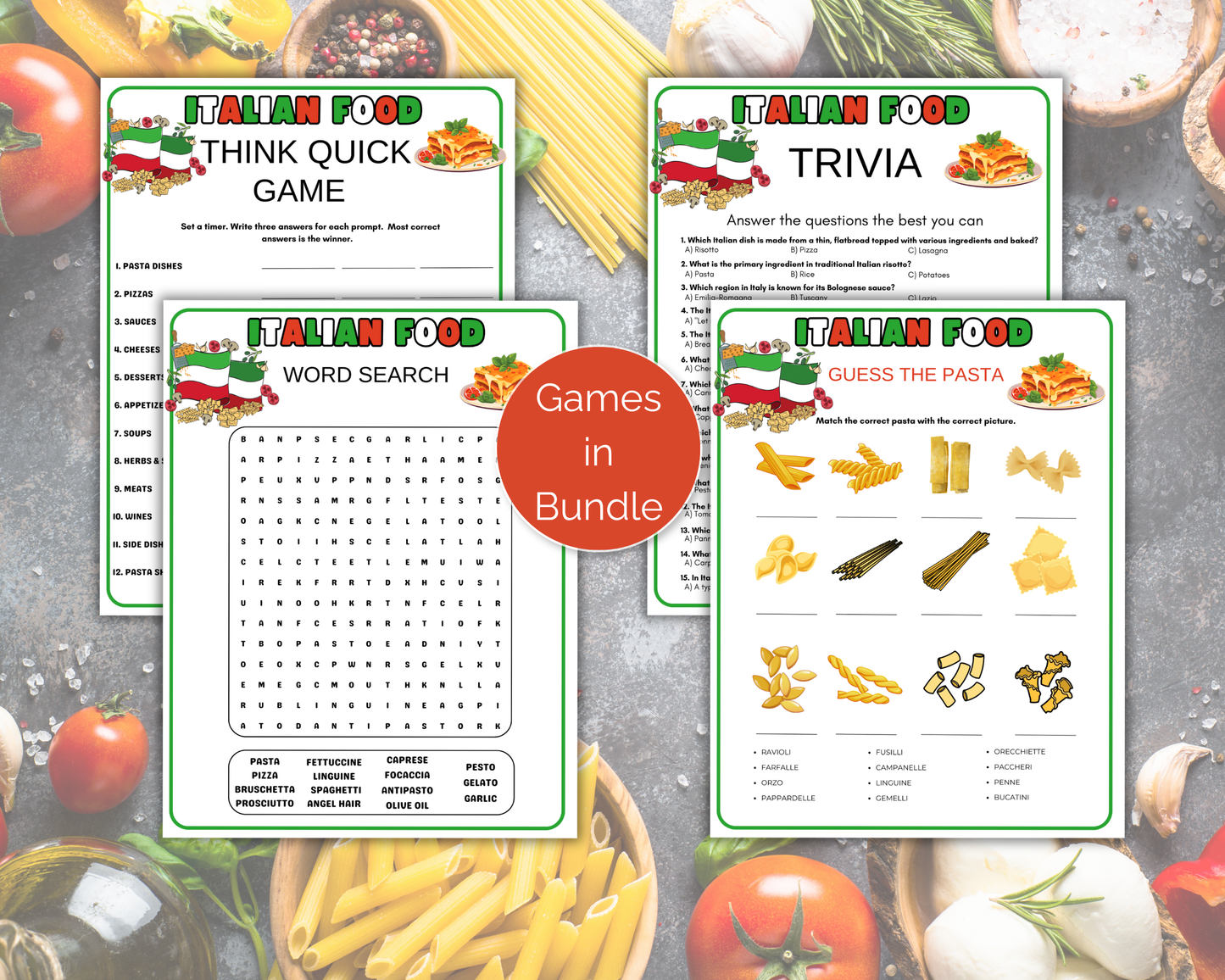 Italian Food Game Bundle