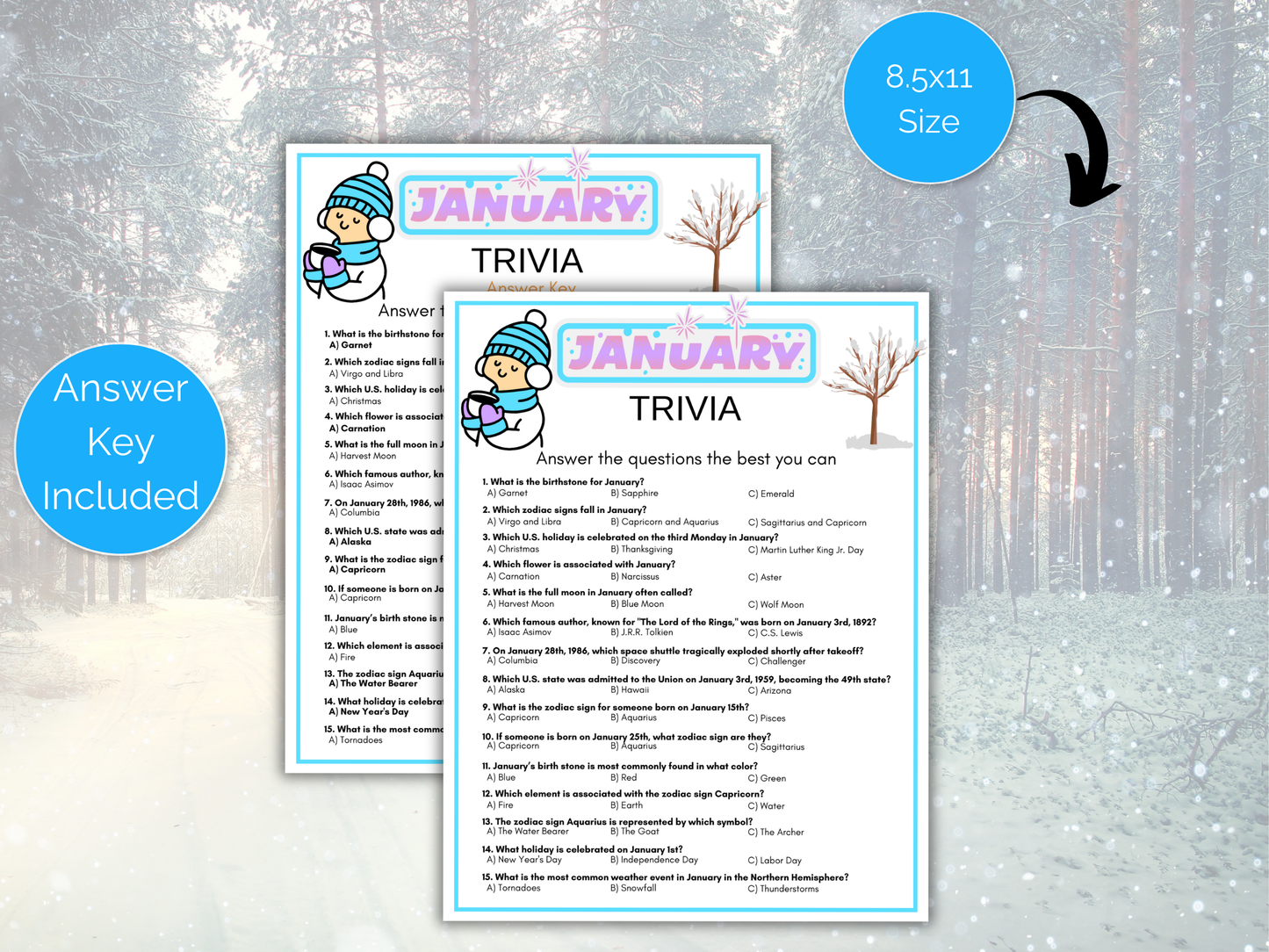 January Trivia Game