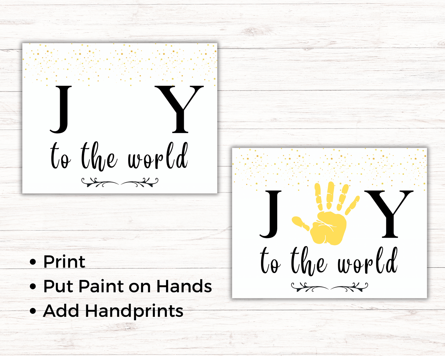 Joy to The World Handprint Art