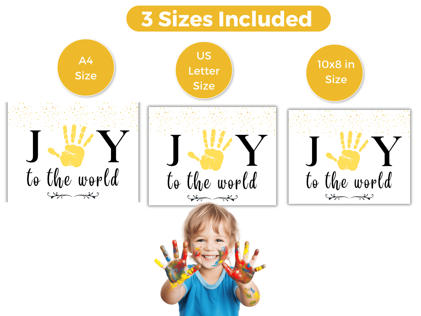 Joy to The World Handprint Art