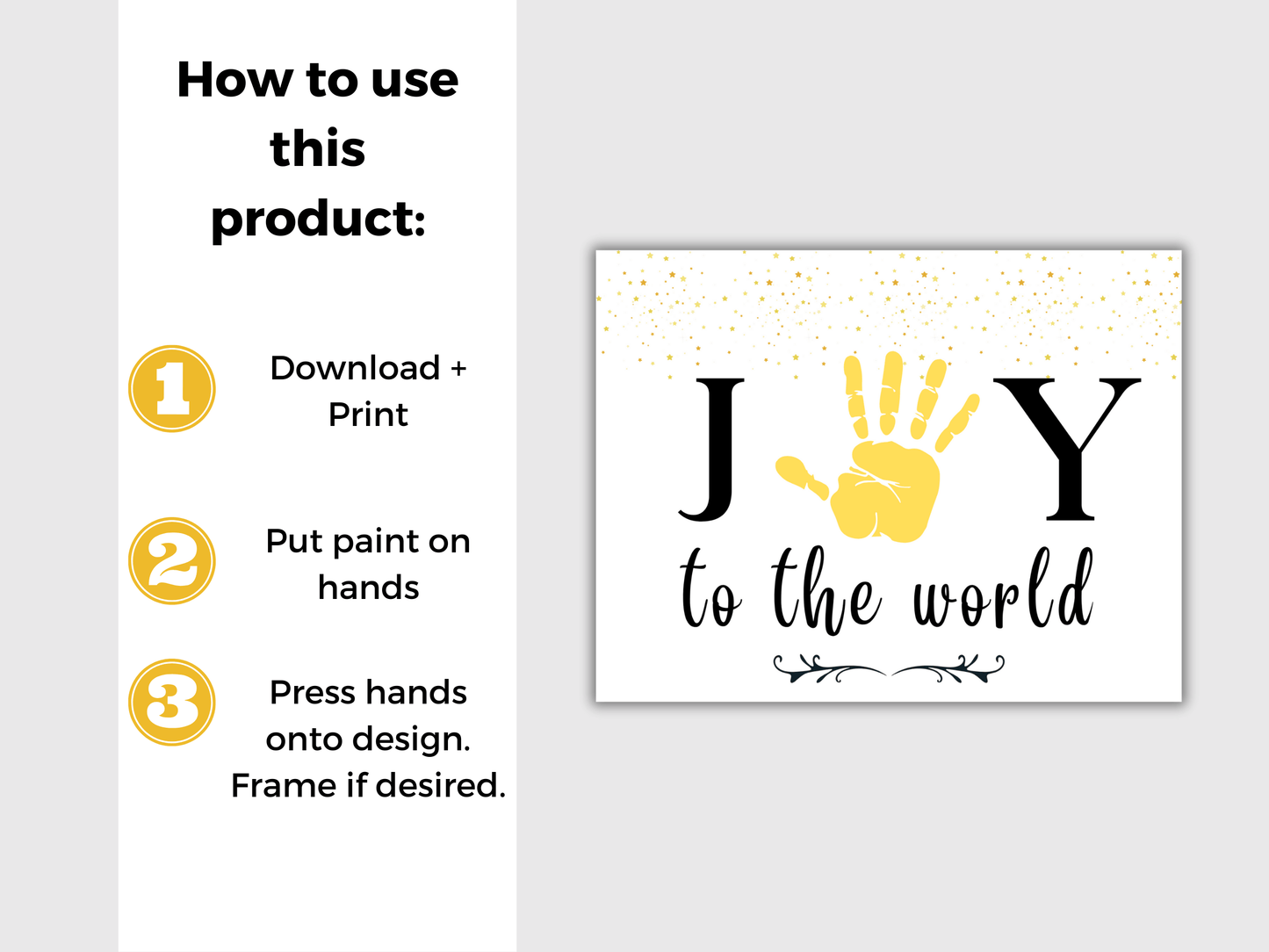 Joy to The World Handprint Art