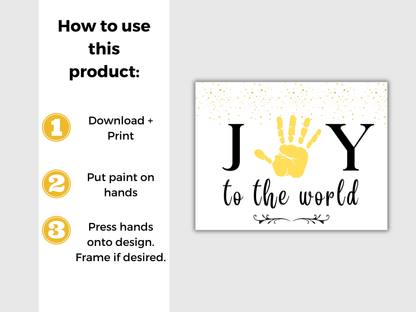 Joy to The World Handprint Art